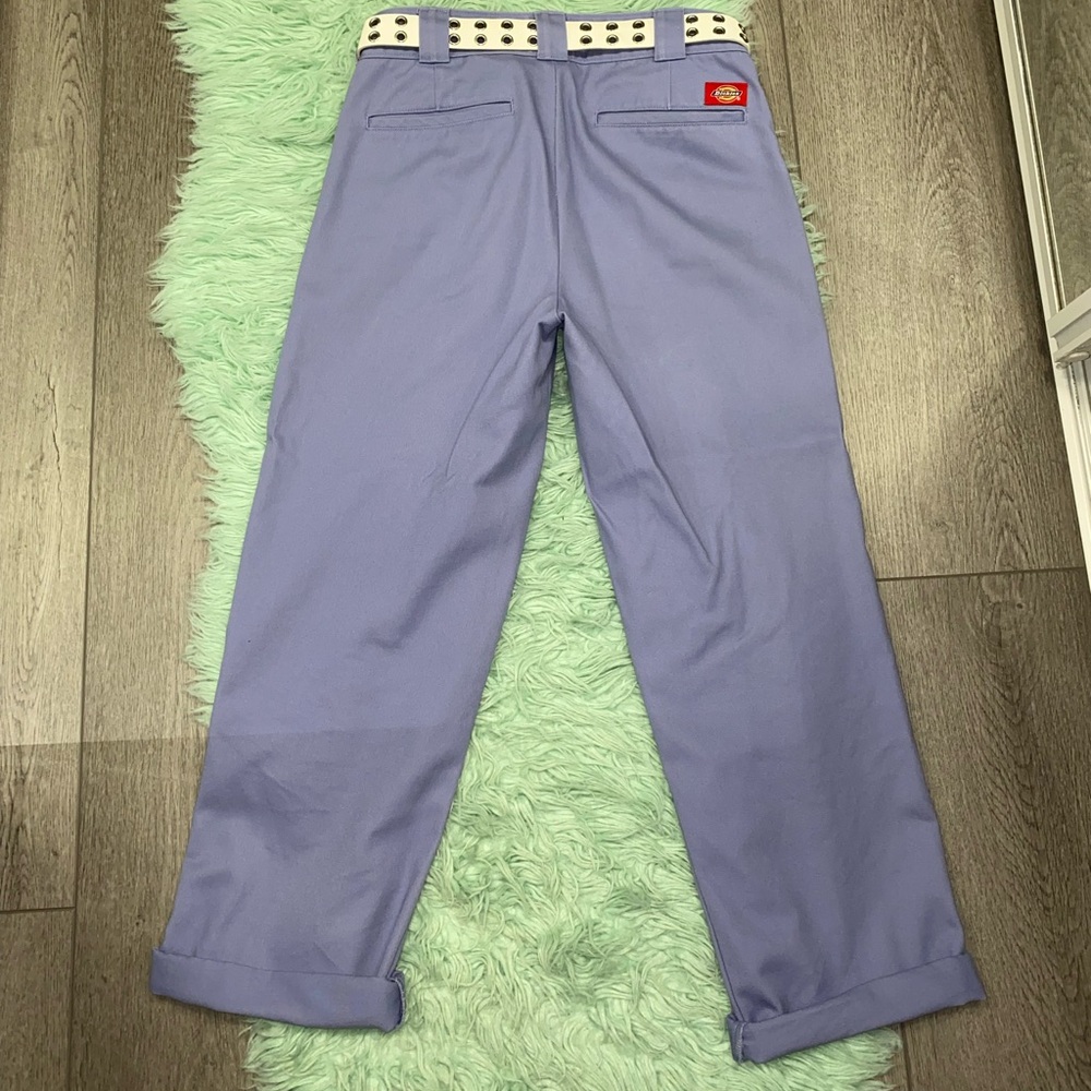 Women’s Chambray DICKIES Crop Roll Hem Work Pants Like New - Picture 11 of 14